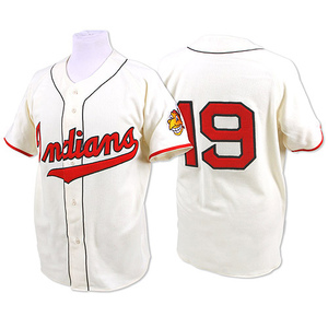 Men's Cleveland Guardians Bob Feller Replica Cream 1948 Throwback Jersey