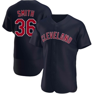 Men's Cleveland Guardians Cade Smith Authentic Navy Alternate Jersey