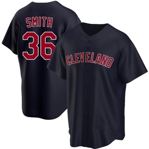 Men's Cleveland Guardians Cade Smith Replica Navy Alternate Jersey