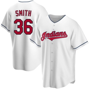 Men's Cleveland Guardians Cade Smith Replica White Home Jersey