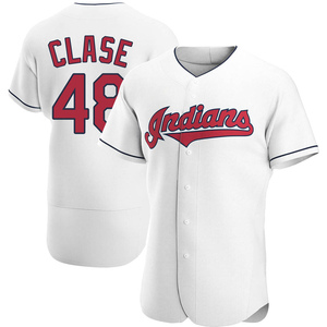 Men's Cleveland Guardians Emmanuel Clase Authentic White Home Jersey