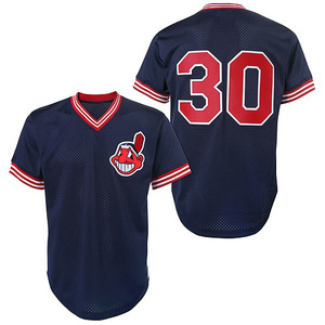 Men's Cleveland Guardians Joe Carter Replica Blue Throwback Jersey