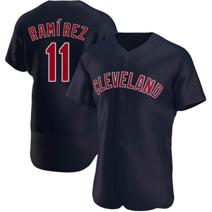 Men's Cleveland Guardians Jose Ramirez Authentic Navy Alternate Jersey