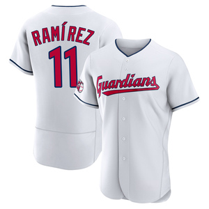 Men's Cleveland Guardians Jose Ramirez Authentic White Home Jersey