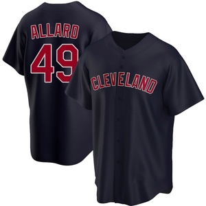 Men's Cleveland Guardians Kolby Allard Replica Navy Alternate Jersey
