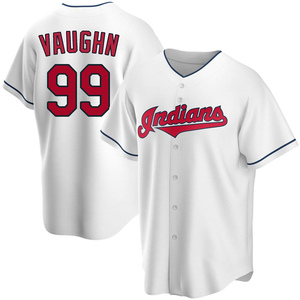 Men's Cleveland Guardians Ricky Vaughn Replica White Home Jersey