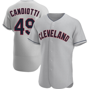Men's Cleveland Guardians Tom Candiotti Authentic Gray Road Jersey