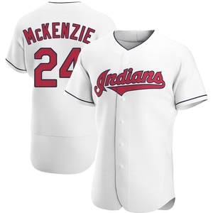 Men's Cleveland Guardians Triston McKenzie Authentic White Home Jersey