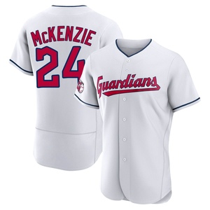 Men's Cleveland Guardians Triston McKenzie Authentic White Home Jersey