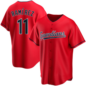 Youth Cleveland Guardians Jose Ramirez Replica Red Alternate Jersey
